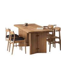 Table à manger en bois massif de style Wabi-Sabi, style nordique, multifonctionnelle, bureau, table à thé, meubles de maison, salon