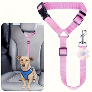 Penjualan Panas Sabuk Pengaman Mobil untuk Anjing Peliharaan Berkualitas Tinggi Universal dari Nilon dengan Motif Bunga - Product Image 2
