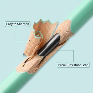 <span class=keywords><strong>Crayon</strong></span> standard en plastique noir HB personnalisé 2025, modèle QX-B011, emballage en vrac, fabriqué en Chine pour un usage commercial et promotionnel - Product Image 6
