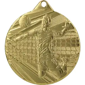 Großhandel OEM 50 mm Metall Volleyball hohe Erleichterung Preis Medaille