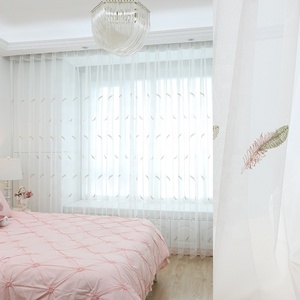 Rèm Màu Trắng Xuyên Thấu Giá Bán Buôn Rèm Cửa Mỏng Sang Trọng Cho Phòng Khách - Product Image 6