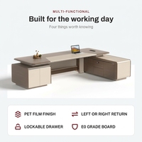 Bureau de direction moderne de luxe en bois massif, durable, de haute qualité, modulaire, pour bureau à domicile, couleurs personnalisables