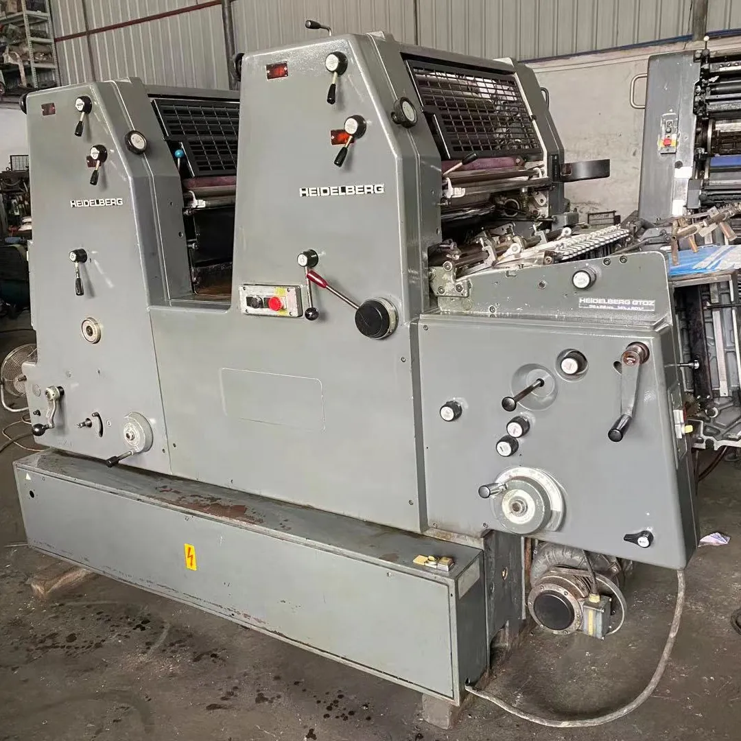 Máquina de impresión offset usada, de dos colores GTO52 impresora offset, fabricada en Alemania