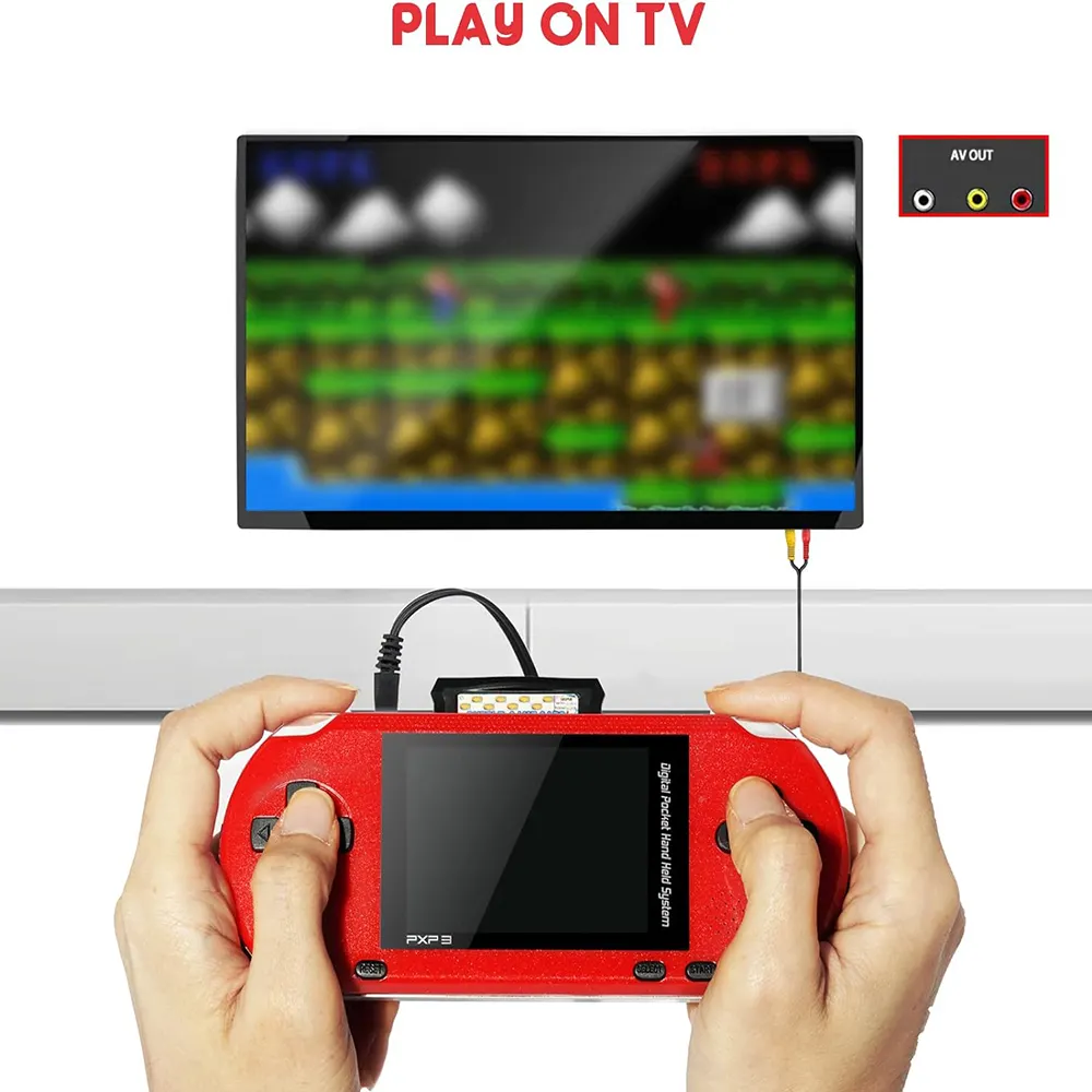 PXP Mini elde kullanılır oyun konsolu 3.0 inç ekran Retro tarzı taşınabilir cep çocuklar hediye