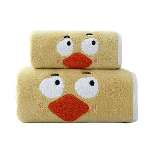 Ensemble de serviettes et draps de bain en polaire corail, 35x75cm et 70x140cm, épais, absorbant, doux pour la peau, pour enfant - Product Image 4