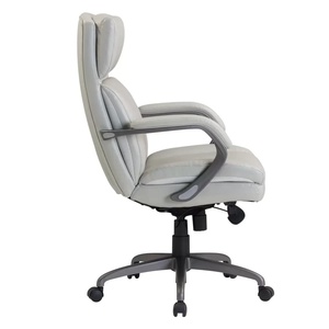 Chaises de visiteurs pivotantes réglables en hauteur en similicuir gris confortable, couleur personnalisable, <span class=keywords><strong>correcteur</strong></span> de posture réglable - Product Image 2