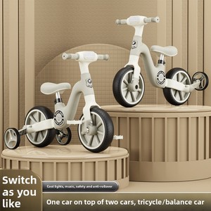 Bicicletta Senza Pedali per Bambini 1-3 Anni - Triciclo a Quattro Ruote per Bambini e Bambine, Scooter Cavalcabile - Product Image 1