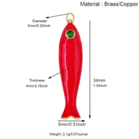 Pendentifs Breloques Animaux Marins Homard Coquillage Poisson Os de Tortue Petit Poisson, en Cuivre Pur Émaillé, Fournitures de Bijoux pour Colliers et Bracelets R87