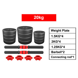 Worthbuy — haltère ajustable en acier revêtu de caoutchouc, équipement de gymnastique bon marché, ensemble de haltère de 40kg - Product Image 4
