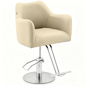 Ensemble <span class=keywords><strong>de</strong></span> fauteuils <span class=keywords><strong>de</strong></span> salon ergonomiques en cuir beige et marron, design moderne, pour salon <span class=keywords><strong>de</strong></span> coiffure féminin, équipement <span class=keywords><strong>de</strong></span> beauté - Product Image 1