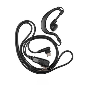 Casque d'écoute pour talkie-walkie, type C, intra-auriculaire, avec crochet d'oreille et micro-cravate filaire pour communication radio bidirectionnelle - Product Image 3