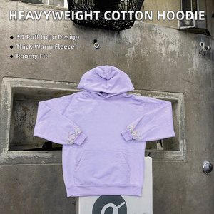 Sudadera con Capucha Unisex Extra Grande de Algodón Grueso de Alta Calidad, Sudadera Deportiva con Estampado de Logotipo y Pedrería - Product Image 2