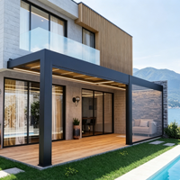 Pavillon bioclimatique extérieur en aluminium imperméable et résistant à la pluie, directement de l'usine