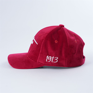 Tùy chỉnh 6 Bảng điều khiển cấu trúc <span class=keywords><strong>cap</strong></span>, Nhung cấu trúc Mũ bóng chày với tùy chỉnh thêu logo - Product Image 3