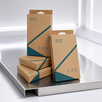 Boîte d'emballage cadeau en papier kraft recyclable portable avec logo personnalisé pour étui de téléphone, accessoires mobiles, appareil photo