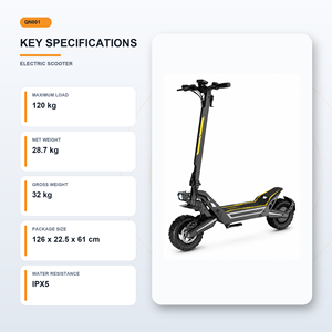 Trottinette électrique pour adultes 1200W, batterie 48V 18.2Ah, autonomie 50KM, vitesse 55KMH, pneus pneumatiques de 11 pouces, freins à disque doubles, entrepôt Europe - Product Image 6