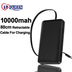 Batterie externe personnalisée Slim 10000 mAh 22,5 W avec câble de charge rétractable, batterie externe portable à charge rapide 10000 mAh pour téléphone - Product Image 2
