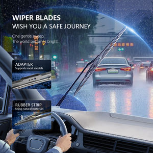 Essuie-glaces de voiture en caoutchouc naturel, design à armature métallique, type universel pour modèles d'exportation, y compris Peugeot - Product Image 5