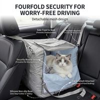 Sac de transport pour animaux de compagnie en gros pour chats et petits chiens, en tissu doux avec fenêtre en maille, intérieur spacieux, sac à bandoulière avec poches