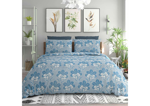Hand Block Printed Cotton Bedsheet <b>Floral</b> Queen Size Bedding Handmade Indian <b>Bed</b> Cover Soft Pink Botanical Bedsheet - Product Image 2
