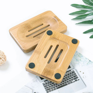 Wooden Natural Bamboo Soap Dishes Tray Holder Storage Soap <b>Rack</b> <b>Plate</b> Box Container Portable Bathroom Soap Dish Storage Box - Product Image 6