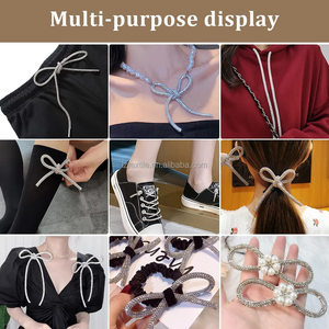 Corda in Cotone <span class=keywords><strong>con</strong></span> Strass Scintillanti da 6mm, Tubolare Rotondo <span class=keywords><strong>con</strong></span> Diamanti Densi, Finitura di Cristallo all'Ingrosso per Felpe <span class=keywords><strong>con</strong></span> Cappuccio, Sacche e Cinture - Product Image 6