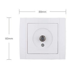 Prise européenne <span class=keywords><strong>TV</strong></span> Satellite Plug & Socket Prise murale Blanc Cadre doré Plaque de connexion pour télévision Insert - Product Image 1