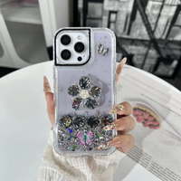 Coque de téléphone 3D avec fleurs et paillettes, motif papillon, anti-chute, pour ZTE Blade V80 V70 V60, coque de protection tendance pour filles