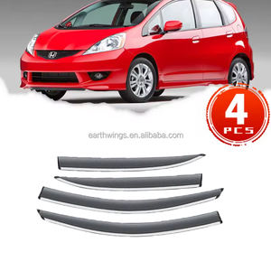 Deflettori Laterali per <span class=keywords><strong>Honda</strong></span> Fit Hatch <span class=keywords><strong>Jazz</strong></span> II 2009~2013, Parasole di Alta Qualità, Protezione Vento e Pioggia - Product Image 1