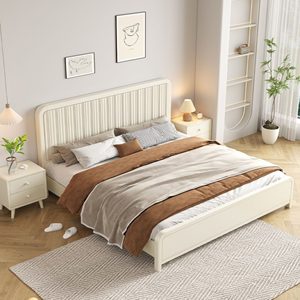 High Quality Mango Wood Storage Panel <b>Bed</b> Solid Color Wooden <b>Frame</b> with Storage Bedroom Furniture for Hotel Home - Product Image 2
