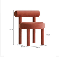 Chaise de salle à manger longue et confortable avec dossier, style audacieux, personnalisable pour la maison