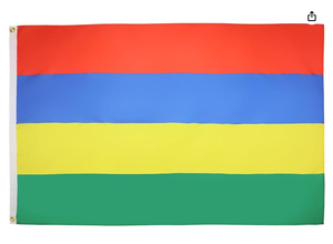 Personnalisé 75D Polyester 90*150cm Haute Qualité Rouge Bleu Jaune Vert <span class=keywords><strong>Ile</strong></span> <span class=keywords><strong>Maurice</strong></span> Drapeau de Pays pour les Activités de Plein Air - Product Image 2