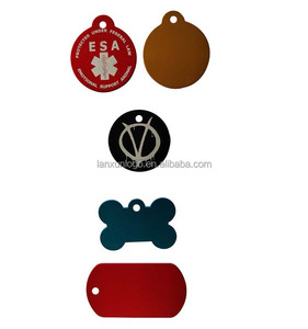 Nhà máy cung cấp Thẻ dog Double Sided nhiều màu sắc hành lý tag kim loại quá trình oxy hóa quy ước Pet nhôm Laser Dog ID tag - Product Image 6