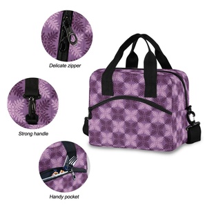 Sac isotherme portable Aloha Collection imprimé Ulu violet hawaïen pour pique-nique et voyage, sac à déjeuner personnalisé pour femmes et adultes - Product Image 5