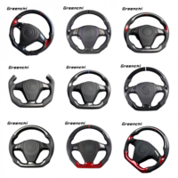 Setir Mobil Serat Karbon untuk Mazda 3 Model Flat Bottom Racing Wheel Gaya F1 Peningkatan Performa Interior