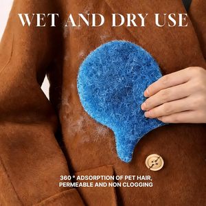 Mitaines et rouleaux en silicone réutilisables de haute qualité pour enlever les poils d'animaux, double pack, attrape-poils de chien collant - Product Image 4