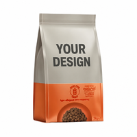 Sachet Doypack à fond plat en PE, jetable, 2 kg, laminé, imprimé sur mesure, faible MOQ, petites quantités, livraison rapide, refermable avec fermeture éclair, pour aliments