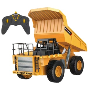 SJY-13512 <b>Remote</b> <b>Control</b> Dump <b>Truck</b> 1:24 Scale RC Construction Vehicle 9 Channels 2.4GHz Four Wheel Drive Rechargeable Kids Toy - Product Image 1