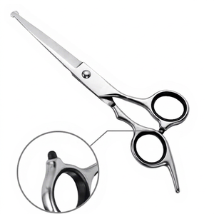 OEM Luxury Professional High Quality Stainless Steel Pet Grooming Scissors Safety Tip Straight Shears for <b>Cats</b> Dogs (Custom - Product Image 1