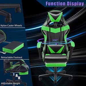 <span class=keywords><strong>Silla</strong></span> giratoria de cuero Pu Rgb para Gamer, con luces y altavoces, <span class=keywords><strong>barata</strong></span>, de gravedad cero, roja, 150 grados - Product Image 4