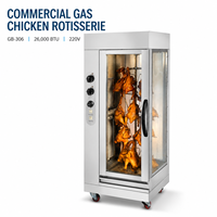 Machine à rôtir les poulets au gaz commerciale, four rotatif
