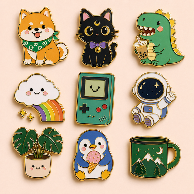 Custom Enamel Pin Soft Hard Enamel Pin Cartoon Metal Badge Manufacturers China Custom Lapel Pin