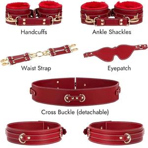 Ajustable Adulto BDSM Traje Arnés Collar Cuero Bondage Set Tobillo Muslo Puños Cruz Cintura <span class=keywords><strong>Correa</strong></span> - Product Image 3