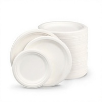 Livraison Gratuite Assiettes en Papier Jetables Rondes/Carrées pour la Restauration Rapide Biodégradables Écologiques 50/Paquet Assiettes à Gâteau Modernes et Simples
