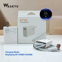 Chargeur rapide 67W, câble USB-C, prise US/EU, câble de charge rapide 67W Type C pour smartphones XIAOMI 17