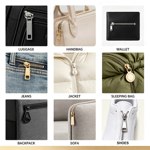 Wholesale Custom Metal Zipper OEM Engraved Logo Metal Zipper <b>Puller</b> Electroplated Zipper Accessories for Bags Clothing - Product Image 4