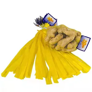 Borsa a rete tubolare di buona qualità all'ingrosso della frutta e della verdura borsa galica della maglia dello zenzero della patata
