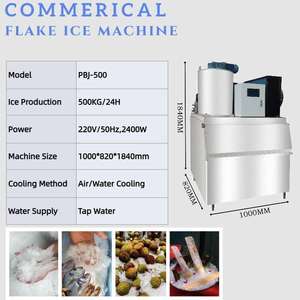 Machine à glace en flocons de neige automatique de grande taille en acier inoxydable commercial de haute qualité 500 kg/24 h - Product Image 3