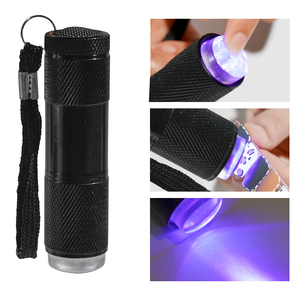 9 חרוזים 7 צבעים פנס מיני LED מנורת UV סגסוגת אלומיניום USB מייבש ציפורניים עם חותמת ג'לי - Product Image 5
