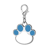 Etiquetas de Identificación para Mascotas de Aleación de Zinc Coloridas en Blanco para Sublimación, Etiquetas Personalizadas con Nombre de Mascota y Huella de Gato, Imprimibles por Ambos Lados, Regalos